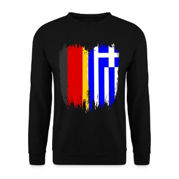 Germany Flag Greece - Unisex Sweatshirt - black - Front - Alina (178cm) & Michal (187cm)