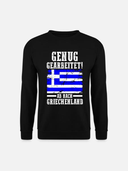 Urlaub Grieche Griechenland - Unisex Pullover - Schwarz