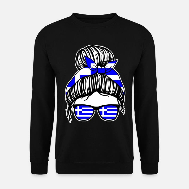 Grieche Griechisches Griechenland - Unisex Pullover - Schwarz