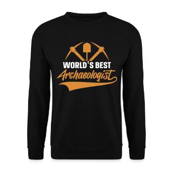 Best Archaeologist Artifact Funny Archaeology - Unisex Sweatshirt - black - Front - Alina (178cm) & Michal (187cm)