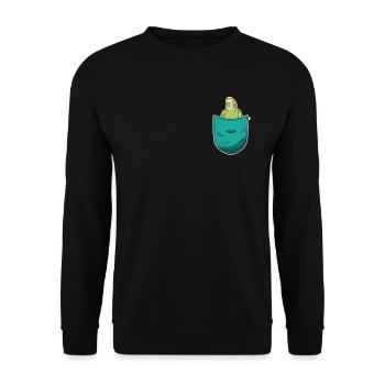 Sac Perruche Perroquet Oiseau Perruche - Sweat-shirt Unisexe - noir - Devant - Alina (178cm) & Michal (187cm)