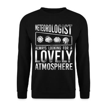 Meteorologist Weather Forecast - Unisex Pullover - Schwarz - Vorne - Alina (178cm) & Michal (187cm)