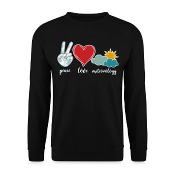 Meteorologist Weather Forecast - Unisex Sweatshirt - black - Front - Alina (178cm) & Michal (187cm)