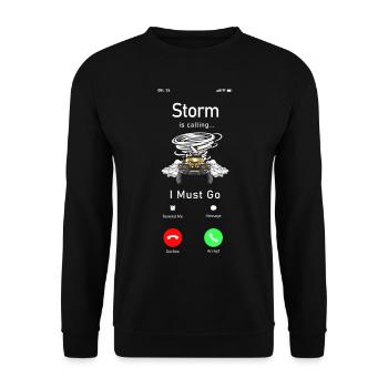 Storm Chaser Hurricane Meteorology - Unisex Pullover - Schwarz - Vorne - Alina (178cm) & Michal (187cm)