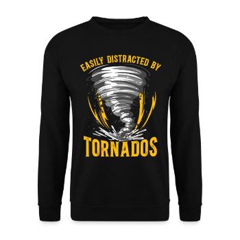 Storm Chaser Hurricane Meteorology - Unisex Pullover - Schwarz - Vorne - Alina (178cm) & Michal (187cm)