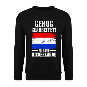 Holland Urlaub Niederländer Niederlande - Unisex Pullover - Schwarz - Vorne - Alina (178cm) & Michal (187cm)