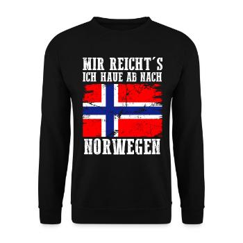 Skandinavien Norwegen Norweger Norwegisch - Unisex Pullover - Schwarz - Vorne - Alina (178cm) & Michal (187cm)