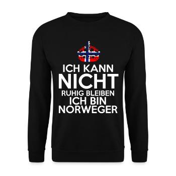 Skandinavien Norwegen Norweger Norwegisch - Unisex Pullover - Schwarz - Vorne - Alina (178cm) & Michal (187cm)