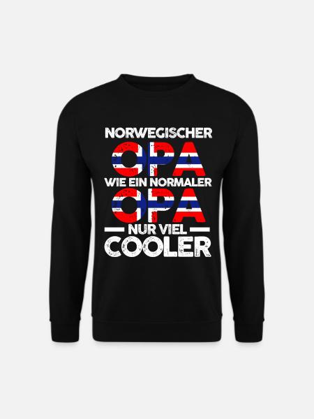 Skandinavien Nowegerin Opa Norweger Norwegen - Unisex Pullover - Schwarz