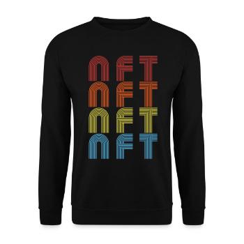 Non Fungible Token Crypto Lover Cryptocurrency NFT - Unisex Sweatshirt - black - Front - Alina (178cm) & Michal (187cm)