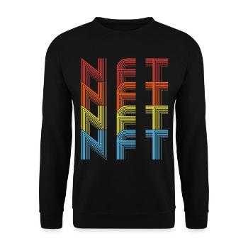 Non Fungible Token Crypto Lover Art NFT - Unisex Sweatshirt - black - Front - Alina (178cm) & Michal (187cm)