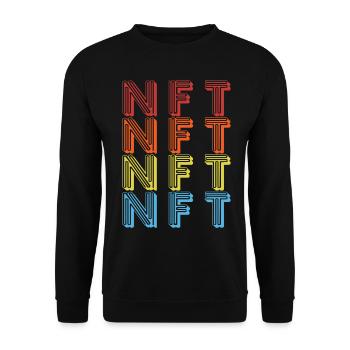 Crypto Lover Non Fungible Token Cryptocurrency NFT - Unisex Sweatshirt - black - Front - Alina (178cm) & Michal (187cm)