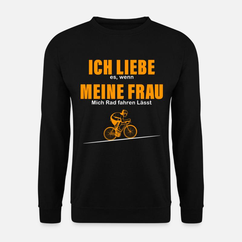 Ich Liebe Es Wenn Meine Frau Mich Radfahren Lässt - Unisex Pullover - Schwarz
