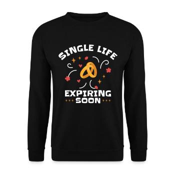 Bachelor Single Life Bachelor Party Marrying - Unisex Sweatshirt - black - Front - Alina (178cm) & Michal (187cm)