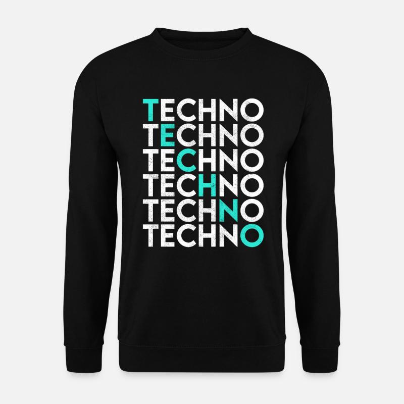 Techno - Unisex Pullover - Schwarz