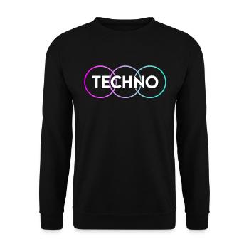 Techno - Sweat-shirt Unisexe - noir - Devant - Alina (178cm) & Michal (187cm)