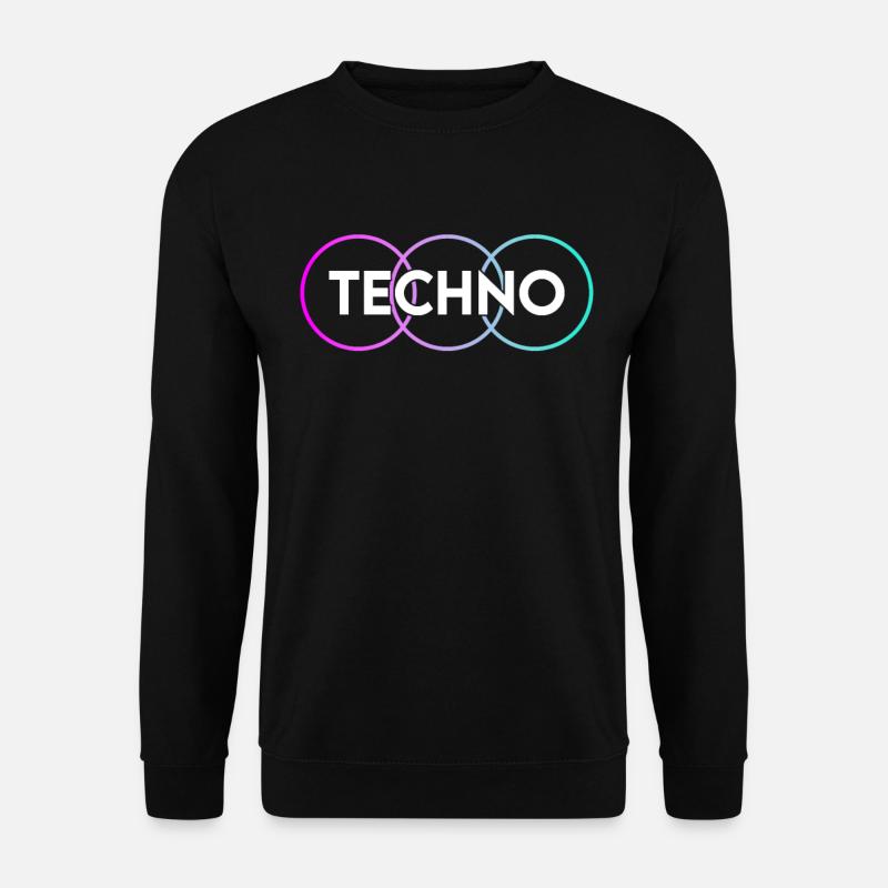 Techno - Unisex Pullover - Schwarz