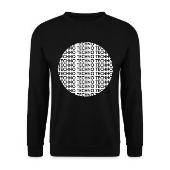 Techno - Unisex Sweatshirt - black - Front - Alina (178cm) & Michal (187cm)