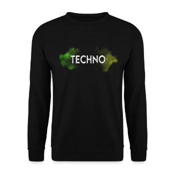 Techno - Sweat-shirt Unisexe - noir - Devant - Alina (178cm) & Michal (187cm)