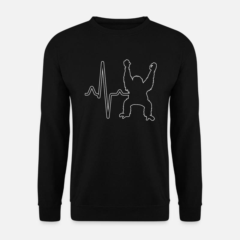 Orangutan Heartbeat - Unisex Sweatshirt - black