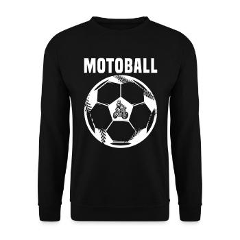 Retro Motoball I Motorradfahrer Motorrad Biker - Unisex Pullover - Schwarz - Vorne - Alina (178cm) & Michal (187cm)