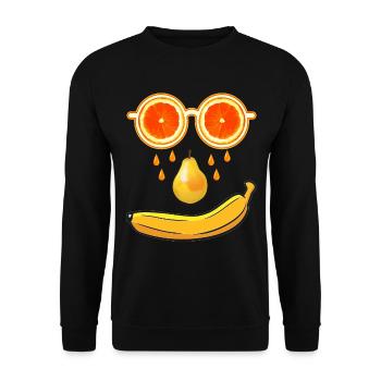 Summer Fruits - Unisex Sweatshirt - black - Front - Alina (178cm) & Michal (187cm)