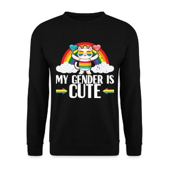 Fierté gaie LGBTQ - Sweat-shirt Unisexe - noir - Devant - Alina (178cm) & Michal (187cm)