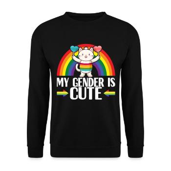Fierté gaie LGBTQ - Sweat-shirt Unisexe - noir - Devant - Alina (178cm) & Michal (187cm)