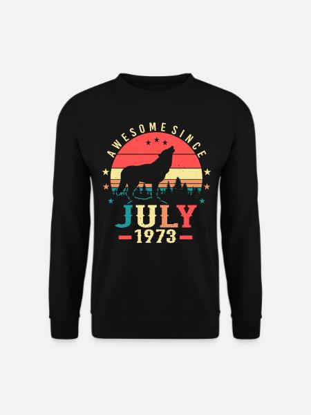 1973 Im Juli Wolf - Unisex Pullover - Schwarz