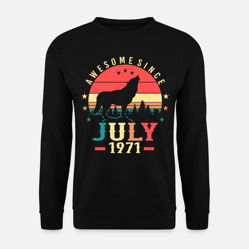 1971 In July Wolf - Unisex Sweatshirt - black
