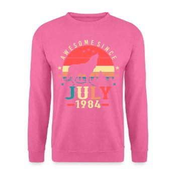 Geburtstagsgruss Für Juli 1984 - Unisex Pullover - Pink - Vorne