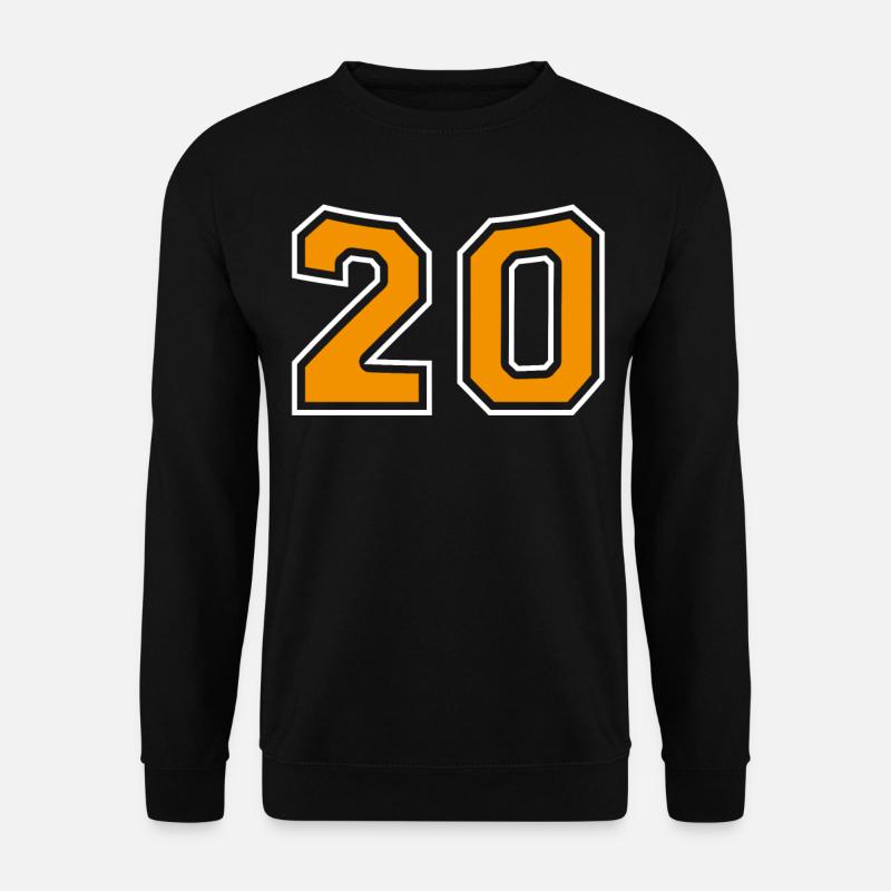 Number 20 Orange - Unisex Sweatshirt - black