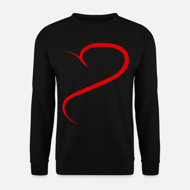 Half Red Heart - Unisex Sweatshirt - black
