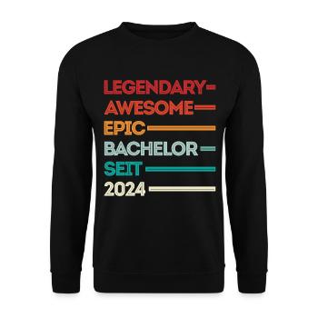 Bachelor 2024 Legendary Awesome Epic Seit 2024 - Unisex Pullover - Schwarz - Vorne - Alina (178cm) & Michal (187cm)