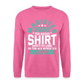 Magister 2022 Spruch Magisterabschluss - Unisex Pullover - Pink - Vorne