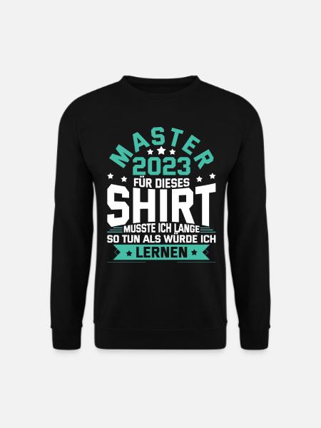Master 2023 Abschluss Geschenk Studium Absolvent - Unisex Pullover - Schwarz