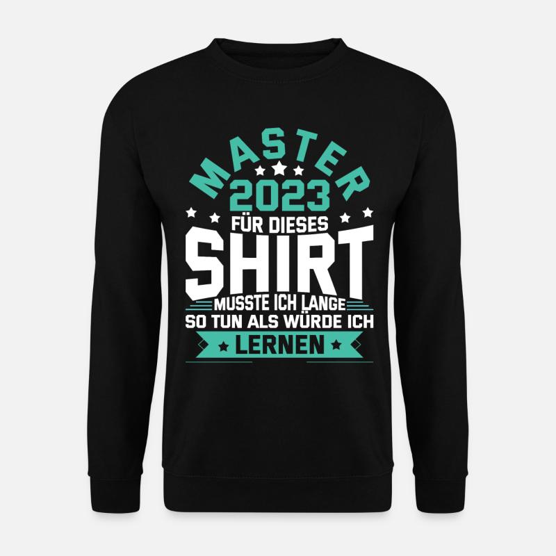 Master 2023 Abschluss Geschenk Studium Absolvent - Unisex Pullover - Schwarz