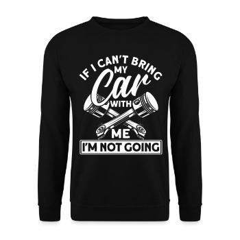 Lustig Autowerkstatt KFZ Mechaniker Autoliebhaber - Unisex Pullover - Schwarz - Vorne - Alina (178cm) & Michal (187cm)