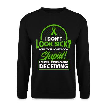 I don't see sick from liver cancer - Unisex Sweatshirt - black - Front - Alina (178cm) & Michal (187cm)