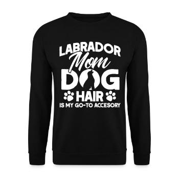 Haustier Labrador Mama Hund Labrador - Unisex Pullover - Schwarz - Vorne - Alina (178cm) & Michal (187cm)