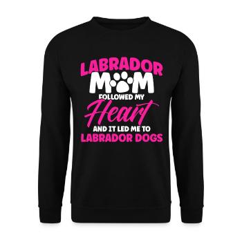 Haustier Labrador Mama Hund Labrador - Unisex Pullover - Schwarz - Vorne - Alina (178cm) & Michal (187cm)