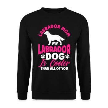 Haustier Labrador Mama Hund Labrador - Unisex Pullover - Schwarz - Vorne - Alina (178cm) & Michal (187cm)