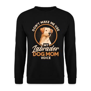 Haustier Labrador Mama Hund Labrador - Unisex Pullover - Schwarz - Vorne - Alina (178cm) & Michal (187cm)