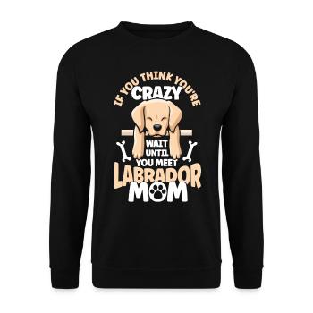 Haustier Labrador Mama Hund Labrador - Unisex Pullover - Schwarz - Vorne - Alina (178cm) & Michal (187cm)