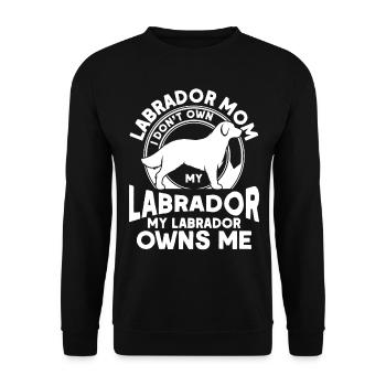 Haustier Labrador Mama Hund Labrador - Unisex Pullover - Schwarz - Vorne - Alina (178cm) & Michal (187cm)