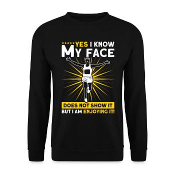 Motivation Streak Running Runner Marathon - Unisex Sweatshirt - black - Front - Alina (178cm) & Michal (187cm)