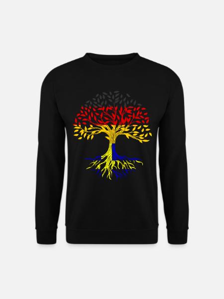 Wurzeln Baum Deutschland Schweden - Unisex Pullover - Schwarz