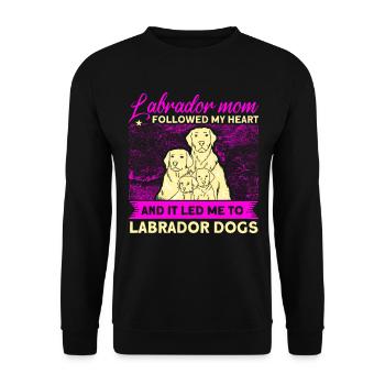 Haustier Labrador Mama Hund Labrador - Unisex Pullover - Schwarz - Vorne - Alina (178cm) & Michal (187cm)