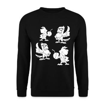 Parrot Lunettes de soleil Cool Cockatiel Parrot - Sweat-shirt Unisexe - noir - Devant - Alina (178cm) & Michal (187cm)