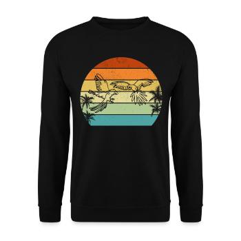 Ara Bird Lover Parrot Bird Sunset Pap - Sweat-shirt Unisexe - noir - Devant - Alina (178cm) & Michal (187cm)